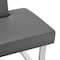 Armen Living Amanda Contemporary Nook Corner Dining Bench in Gray Faux Leather and Chrome Finish LCAMCOGRSF - alternate 7